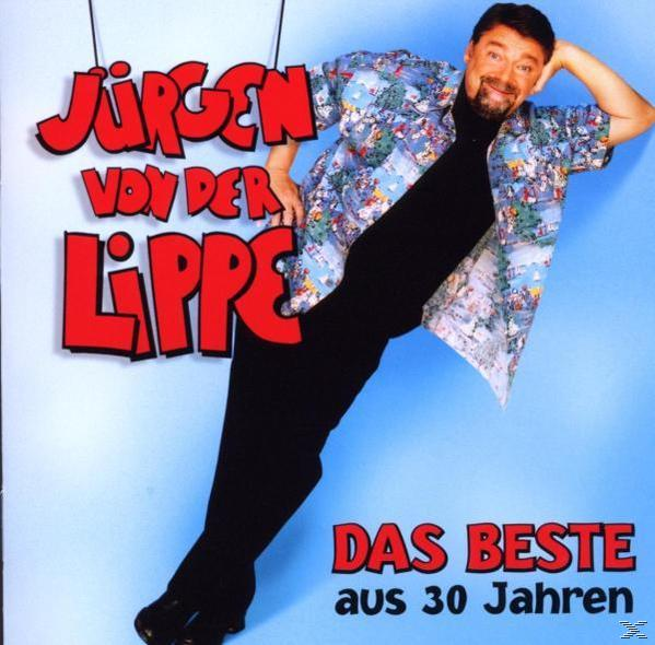 Jürgen von der Lippe auf dem Cover. Roter Text. Blauer Hintergrund. Das Beste aus 30 Jahren.