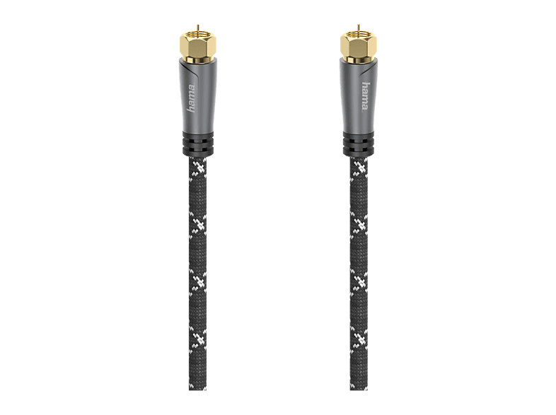 HAMA 00205078 - SAT-Anschlusskabel (Schwarz/Grau/Gold)