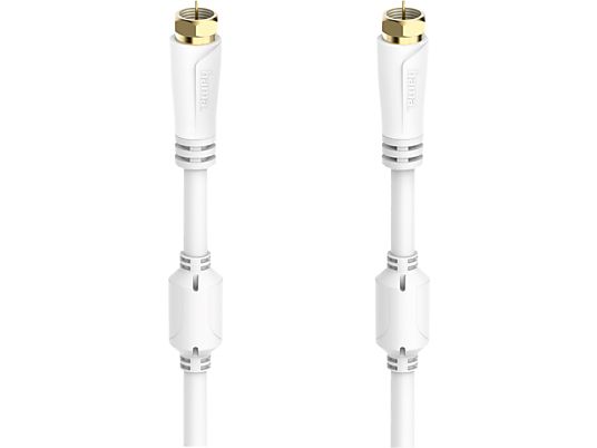 HAMA 00205254 - Câble de connexion SAT (Blanc/Or)