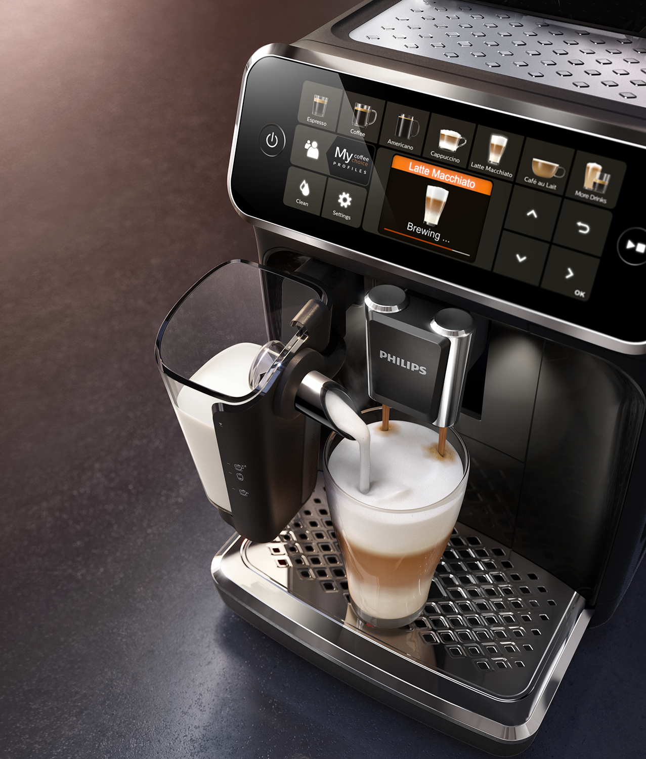 PHILIPS  Series 5400 EP5441/50 - Volautomatische espressomachine - Maximaal aantal kopjes: 2 - Zwart
