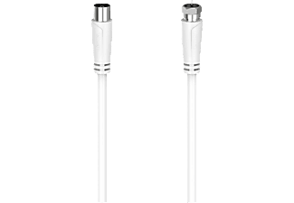 HAMA 205062 CABLE SAT F/COAX M/F 90DB 3M - SAT-Anschlusskabel (Weiss/Silber)