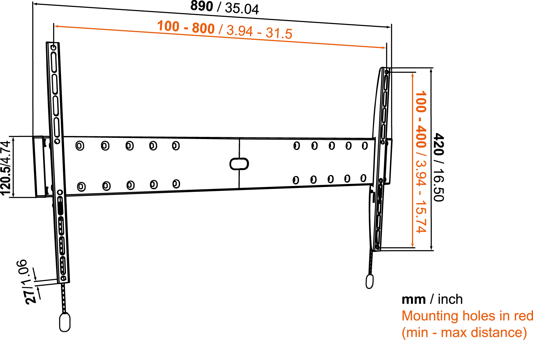 VOGEL´S Vogel's BASE 05 L TV-Wandhalterung für 102-203 cm (40-80 Zoll) Fernseher, starr, max. 70 kg, Wandhalterung, max. 80 Zoll, Starr, Schwarz