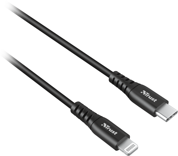 TRUST 23569 Ndura USB-C és Lightning kábel 1m hosszú