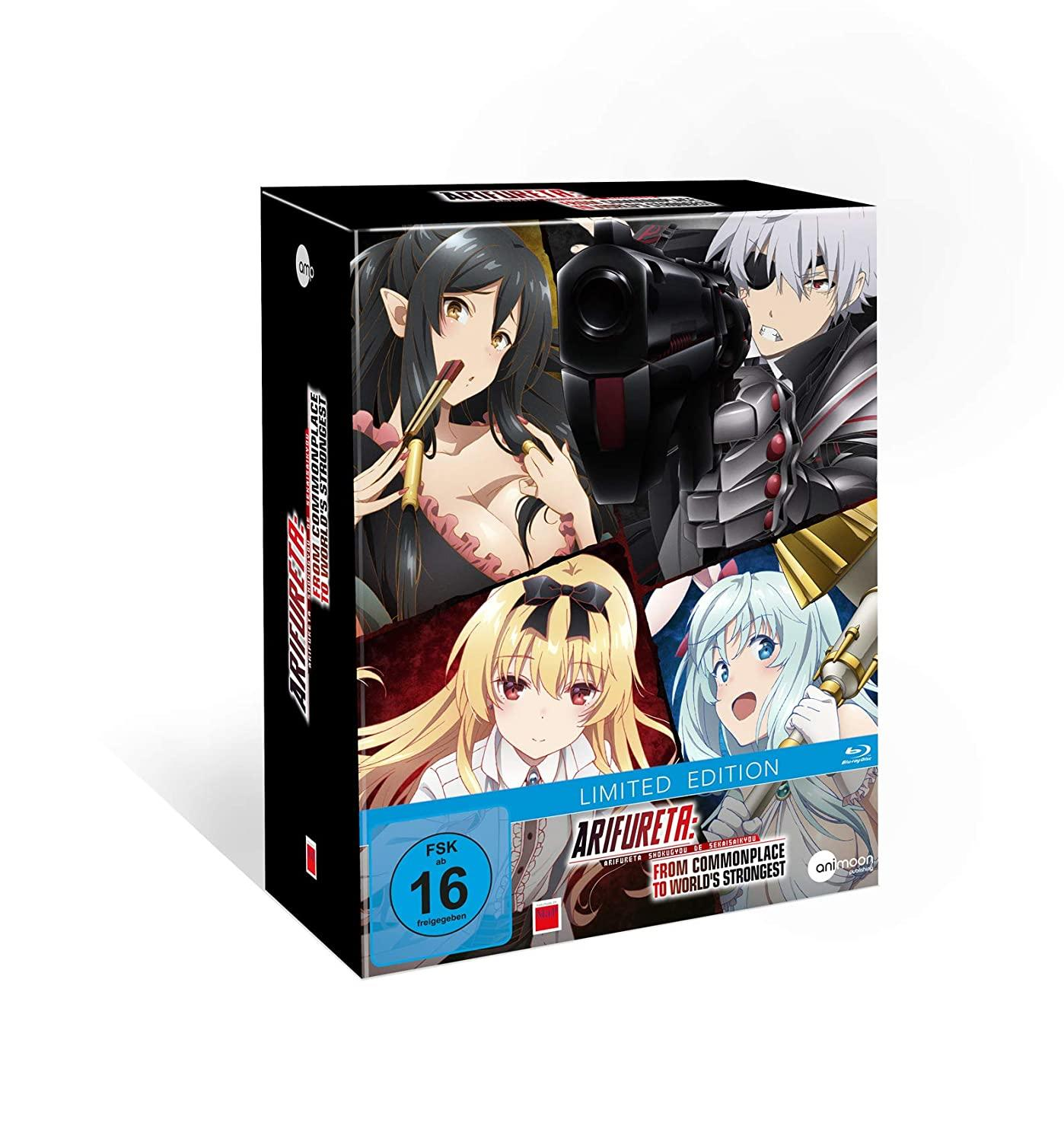 Eine Limited Edition Anime-Box mit Anime-Charakteren auf dem Cover, mit einer blauen Disc und einem FSK 16-Aufkleber.