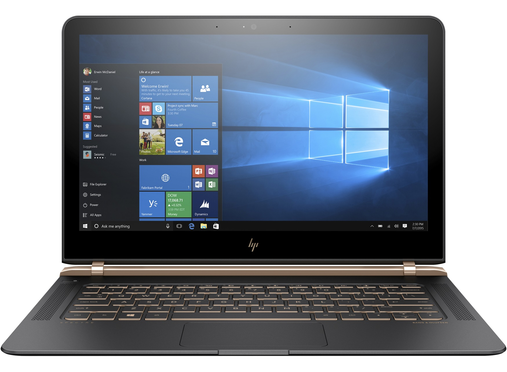 HP Spectre 13-v030ng  - 13,3 Zoll - Intel® Core™ i7 i7-6500U - 8 GB - 512 GB - Intel® HD 520 - Windows 10 Home (64 Bit)