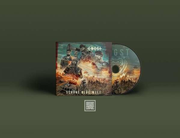 CD-Hülle mit Bildern von Menschen und Text. Die CD befindet sich neben der Hülle.