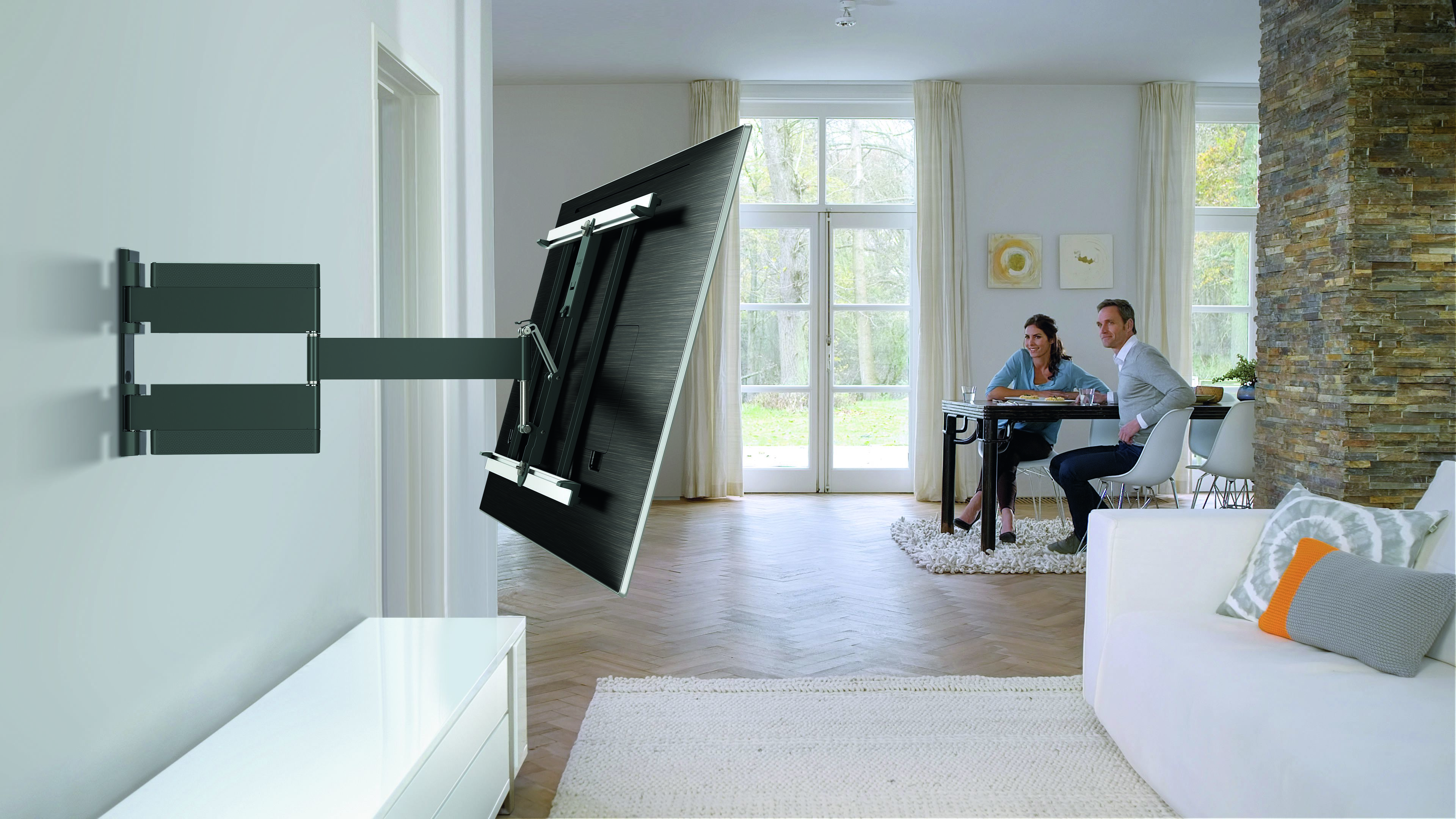 VOGEL´S Thin 445 Wandhalterung, max. 55 Zoll, Schwenkbar, Neigbar, Schwarz