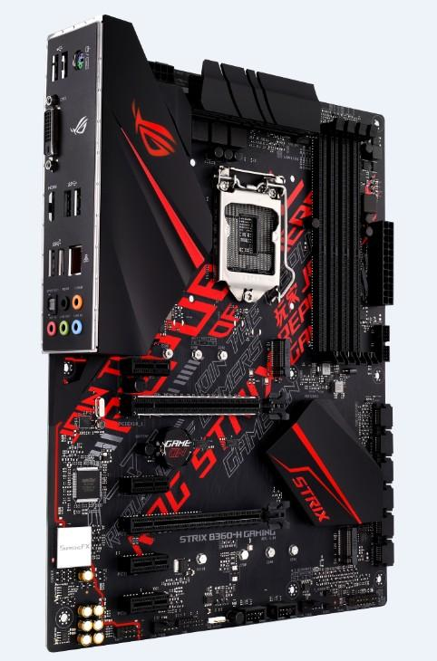 schwarz ASUS ROG Strix Mainboard Gaming B360-H