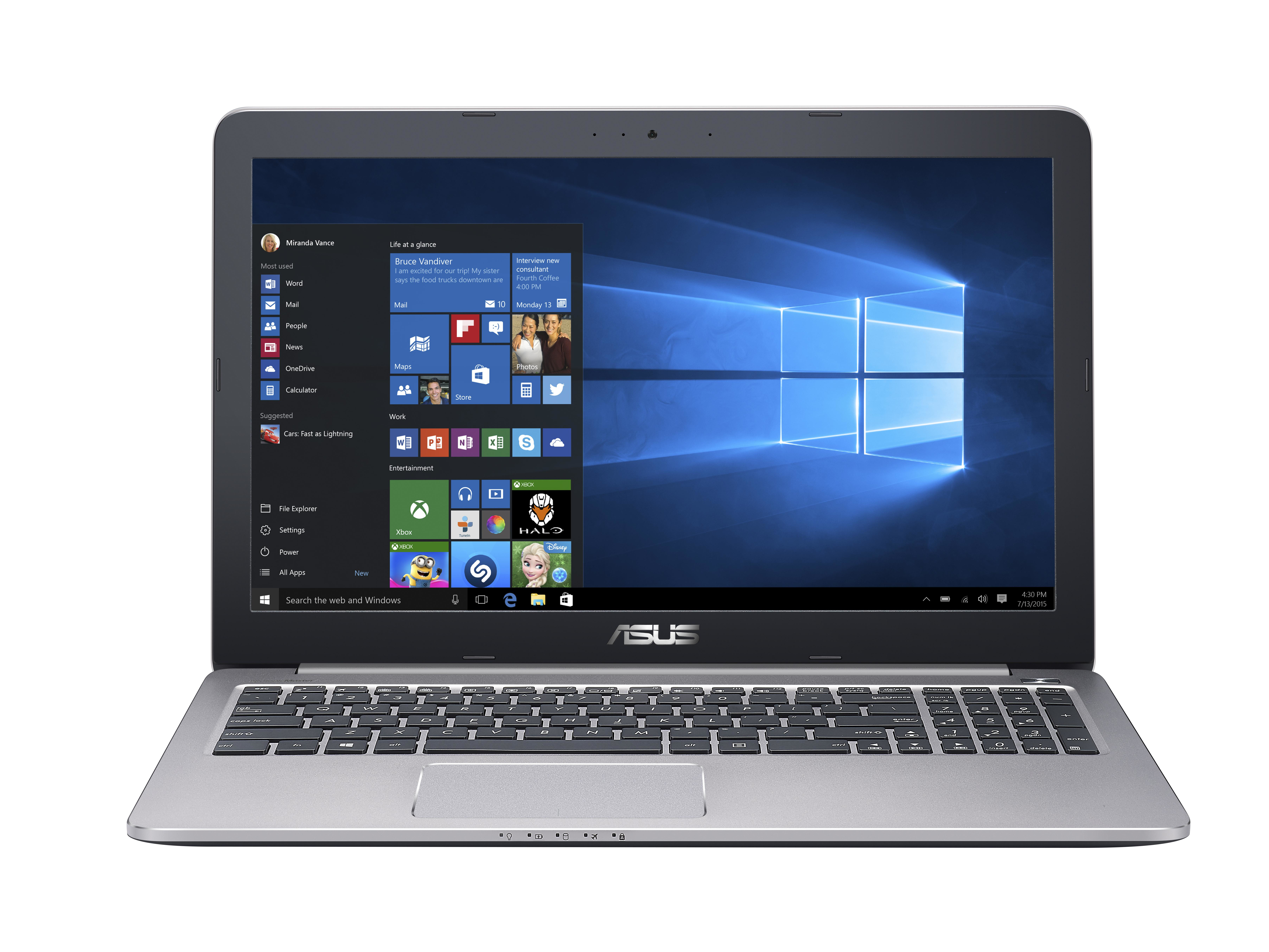 ASUS A501UX-DM194T - 15,6 Zoll - Intel® Core™ i7 i7-6500U - 8 GB - 256 GB - NVIDIA GeForce® GTX 950 - Windows 10 Home (64 Bit)