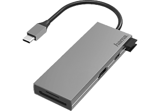 HAMA 6 Ports USB-C-Multiport Adapter, Anthrazit