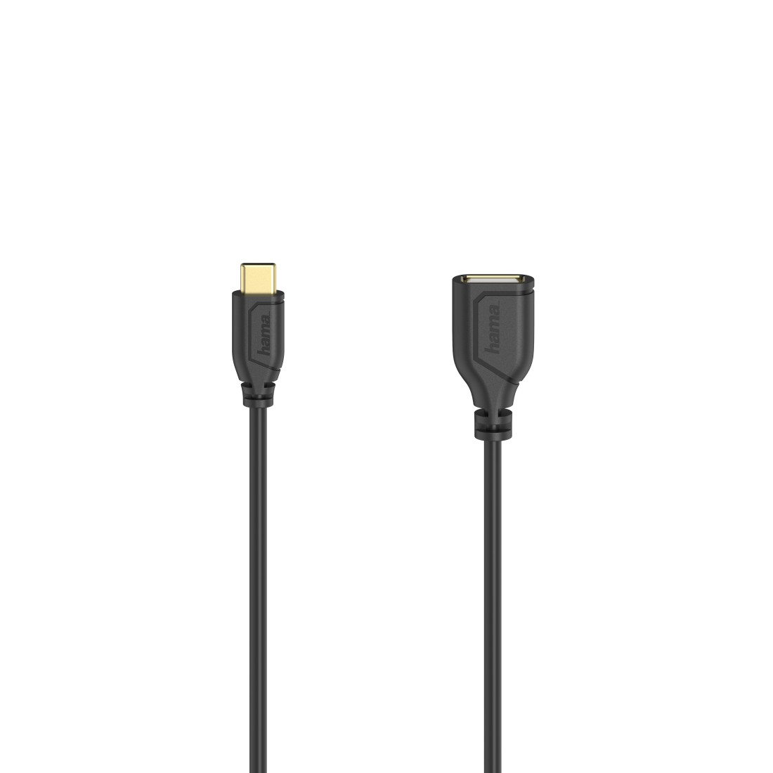 0.15 m, Flexi-Slim Schwarz USB-C-OTG-Kabel, HAMA