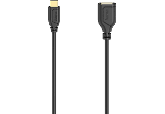 HAMA Flexi-Slim USB-C-OTG-Kabel, 0.15 m, Schwarz