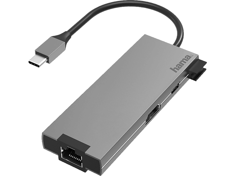 5 Ports Adapter, USB-C-Multiport Anthrazit HAMA