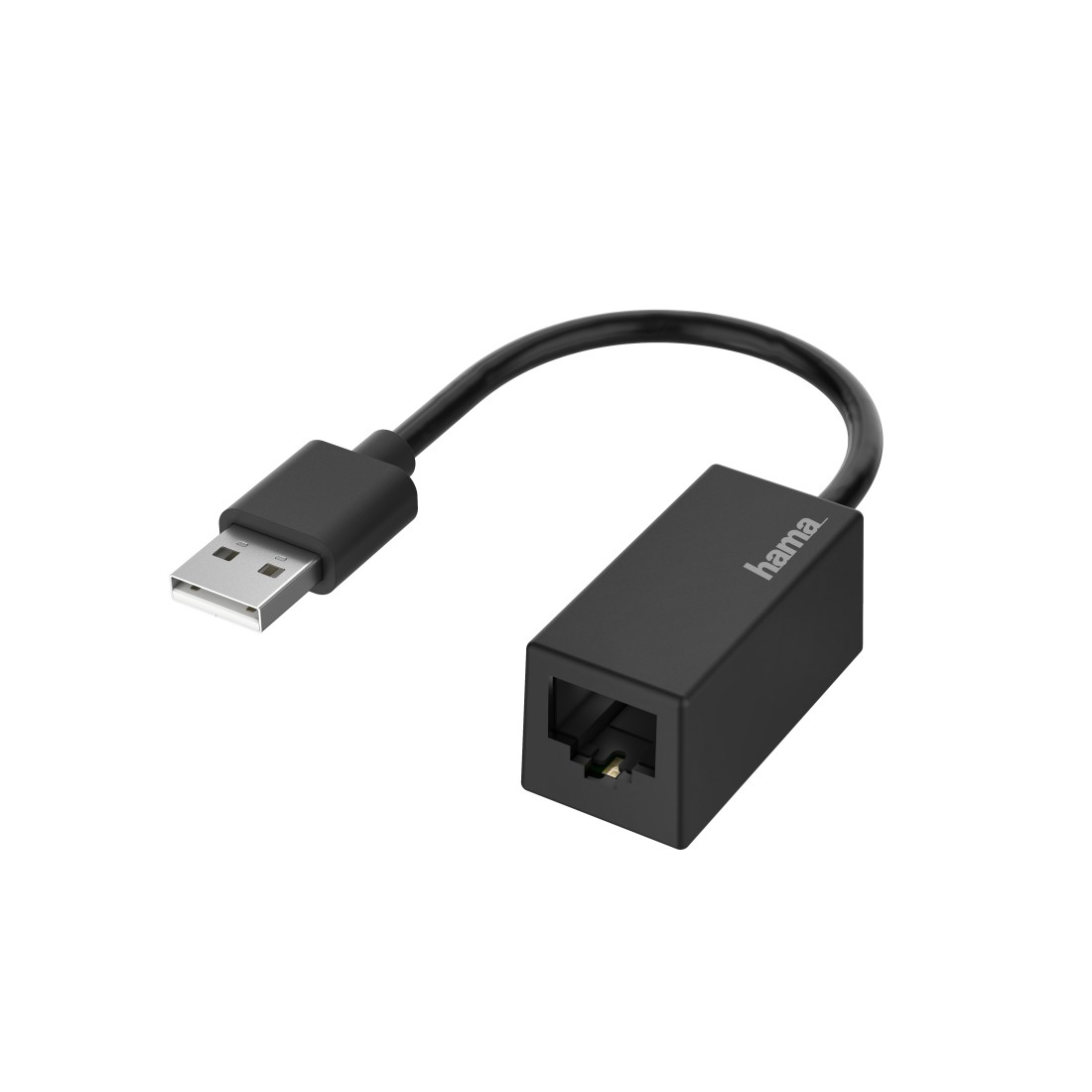 LAN/Ethernet-Buchse auf HAMA Schwarz Netzwerk USB-Stecker Adapter,