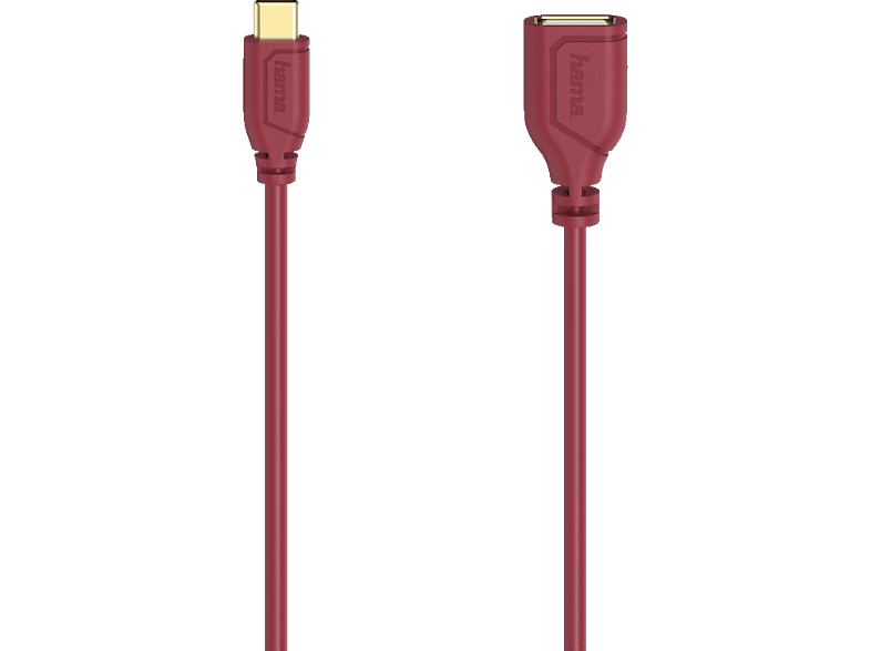 HAMA Flexi-Slim USB Kabel, Rot