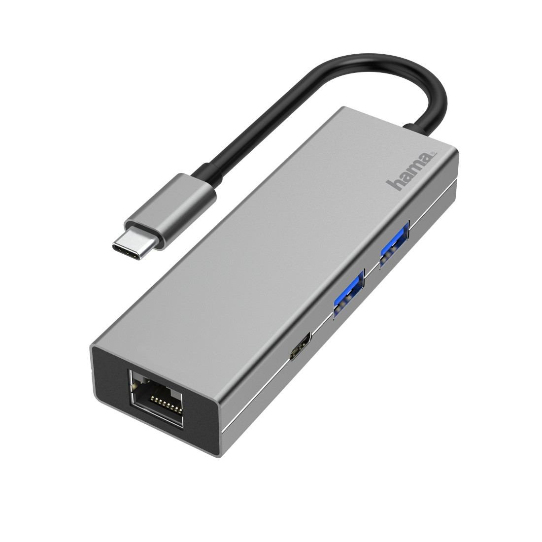USB-C-Multiport HAMA 4 Ports Adapter, Anthrazit