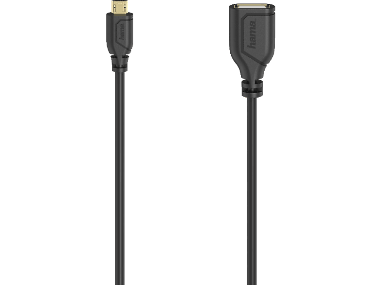 HAMA Flexi-Slim, Micro-USB-OTG-Kabel, m 0,15