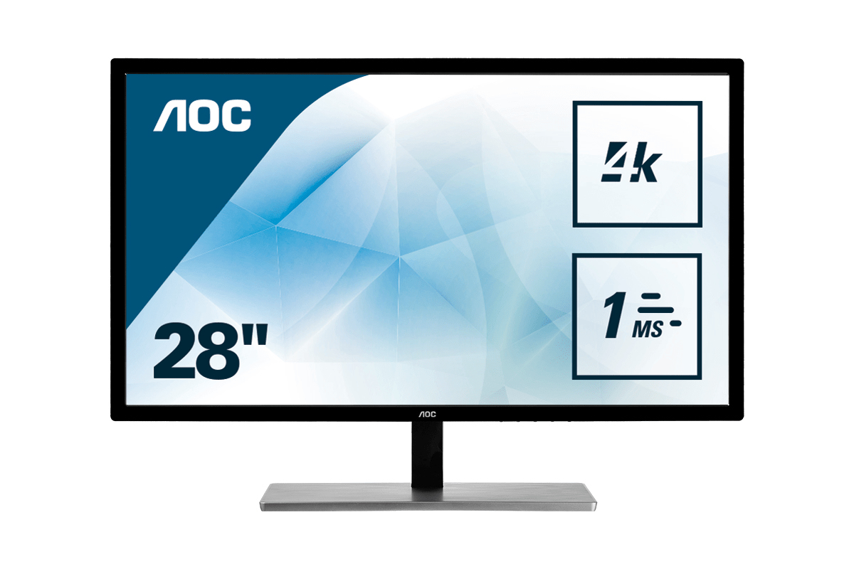 AOC U2879VF 28 Zoll  UHD 4K  Monitor  1 ms Reaktionszeit  