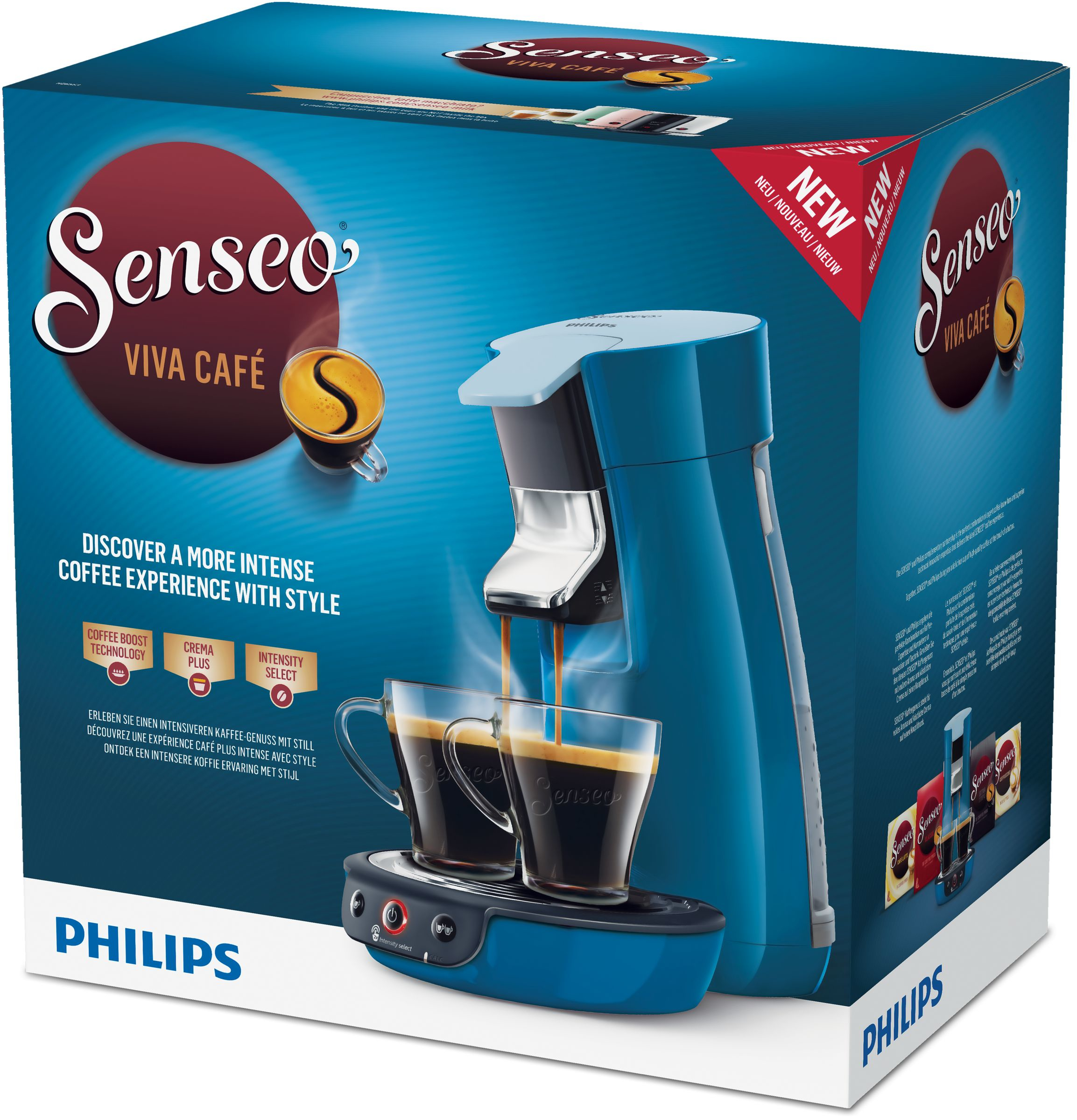 PHILIPS SENSEO® HD6563/70 Padmaschine, Blau