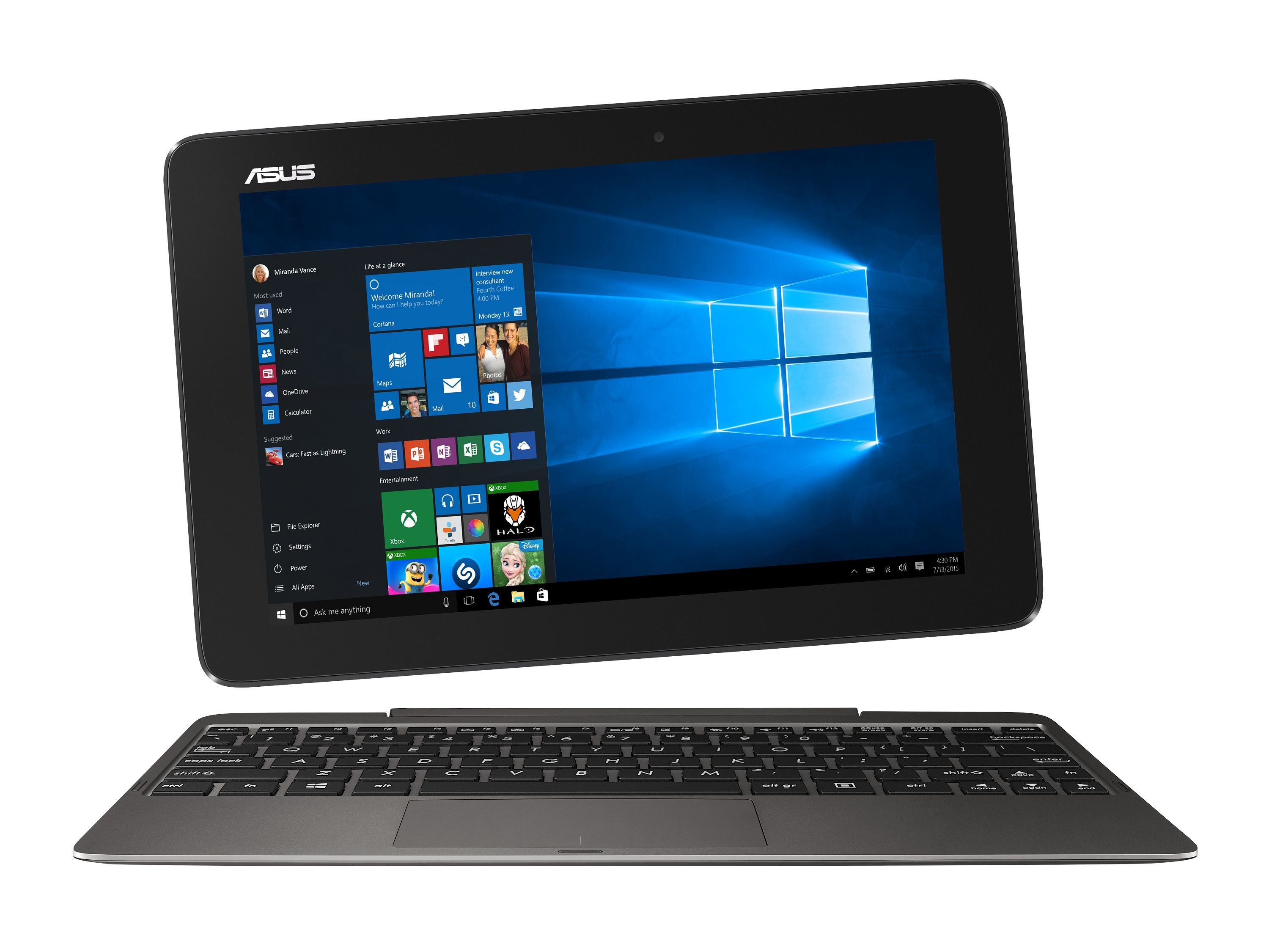 ASUS Transformer Book T100HA-FU002T - 10,1 Zoll - Intel® Atom® x5-Z8500 - 2 GB - 32 GB - Intel® HD Graphics - Windows 10 (64 Bit)