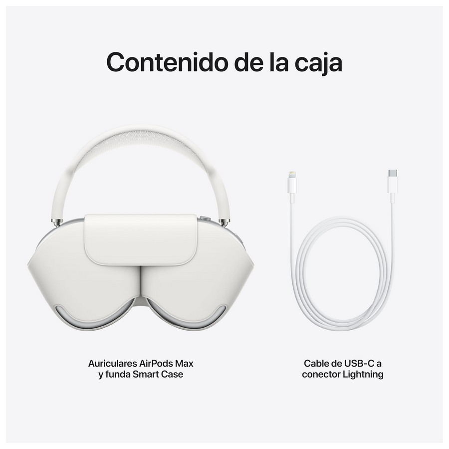 Auriculares blancos y un cable de carga blanco sobre una superficie blanca.