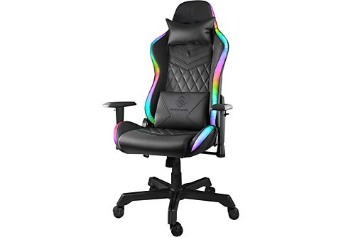 DELTACO RGB Gaming Stuhl, Schwarz/Mehrfarbig