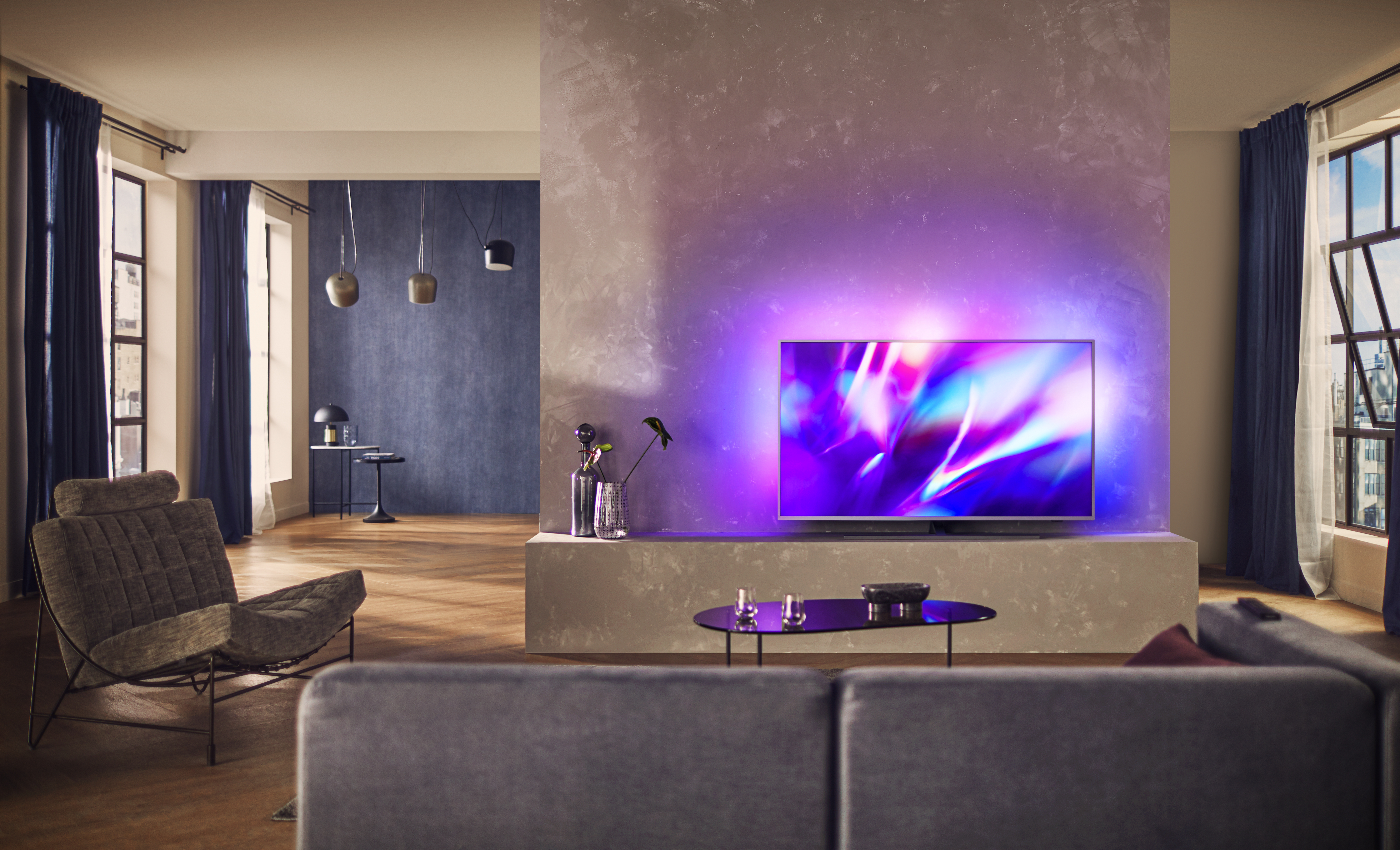 PHILIPS 58PUS8545/12 LED TV (Flat, 58 Zoll / 146 cm, UHD 4K, SMART TV, Ambilight, Android TV™ 9 (Pie))