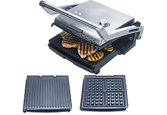 SOLIS 7952 Grill & More + Waffel - Gril électrique (Acier inoxydable)