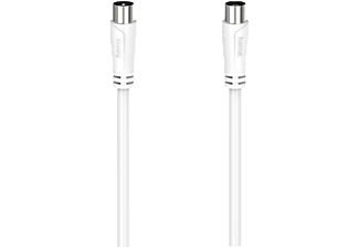 HAMA 00205044 - Câbles d'antenne (Blanc/Argent)