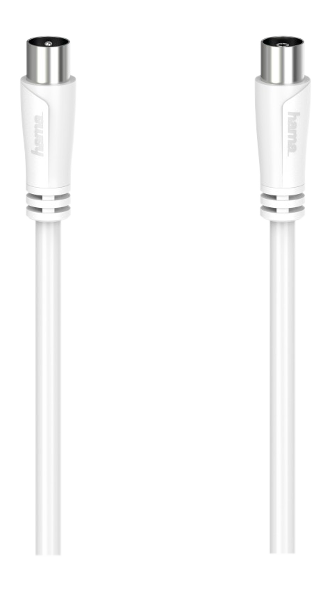 HAMA 00205046 - Câbles d'antenne (Blanc/Argent)