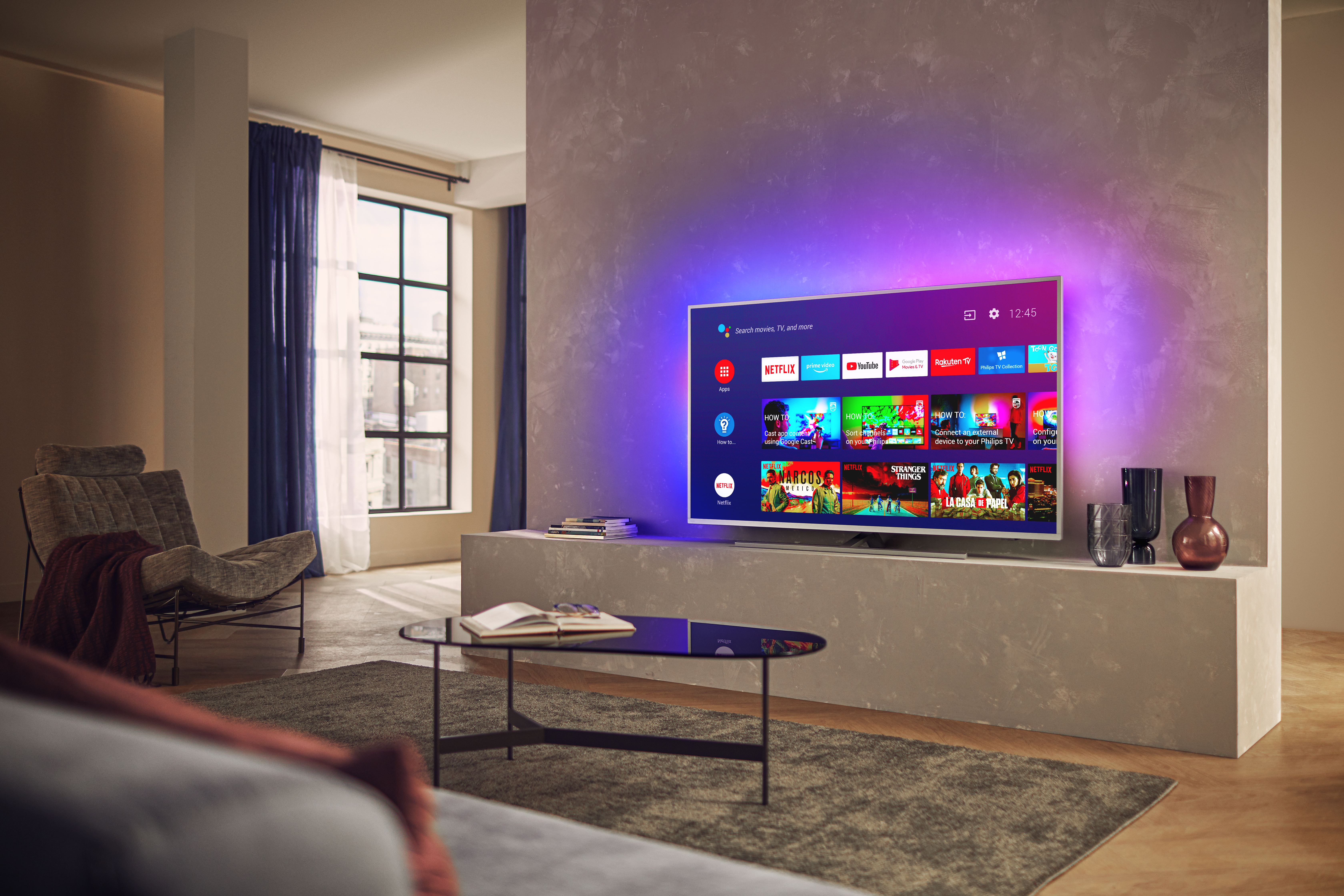 PHILIPS 50PUS8545/12  LED TV (Flat, 50 Zoll / 126 cm, UHD 4K, SMART TV, Ambilight, Android TV™ 9 (Pie))