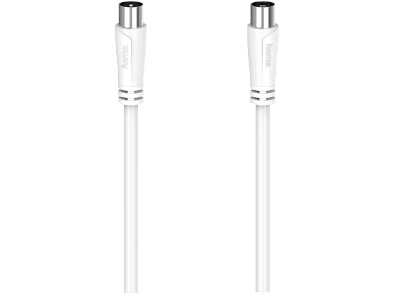 HAMA 00205051 - Antennen-Kabel (Weiss/Silber)