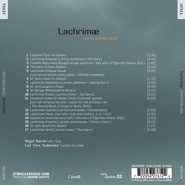 Nigel | Les Voix Humaines North - Lachrimae  - (CD)