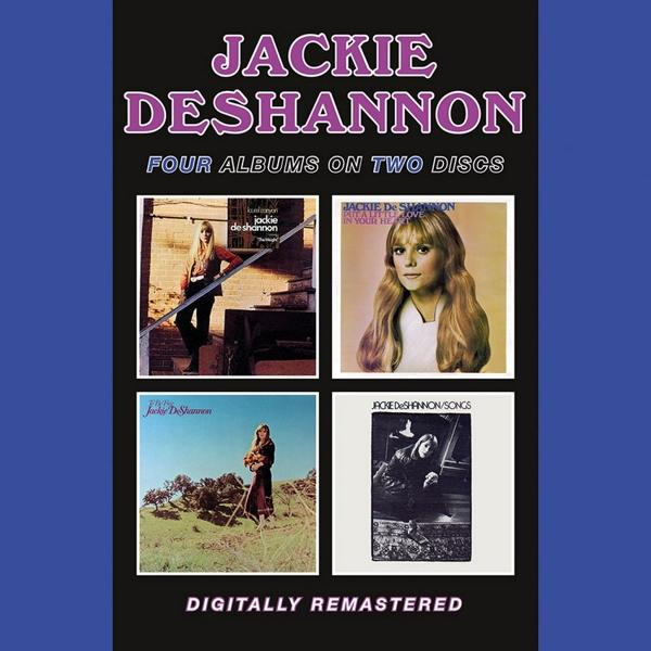Albumcover für Jackie DeShannons 'Four Albums on Two Discs'. Es zeigt vier Albumcover.