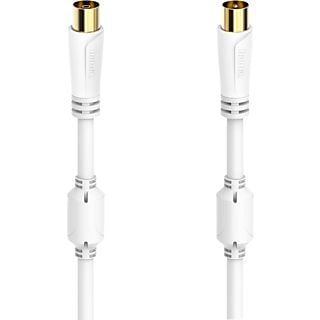 HAMA 00205247 - Antennen-Kabel (Weiss/Gold)