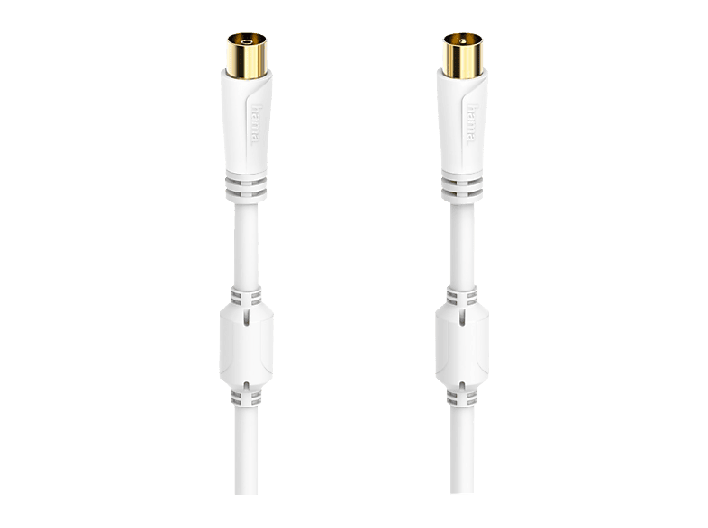 HAMA 00205248 - Antennen-Kabel (Weiss/Gold)