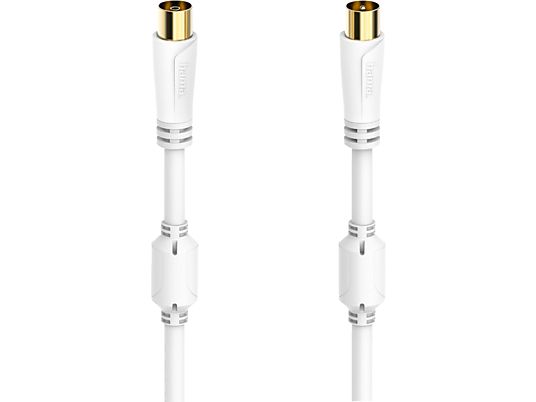 HAMA 00205248 - Cavi antenna (Bianco/Oro)