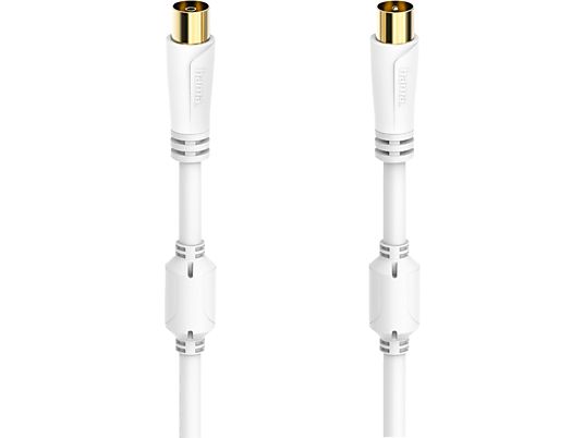 HAMA 00205245 - Câbles d'antenne (Blanc/Or)