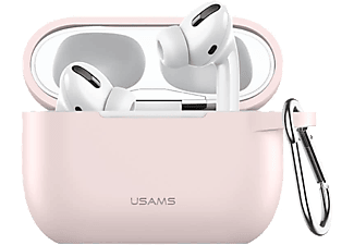 USAMS BH568AP02 Szilikon Airpods Pro tok, rózsaszín