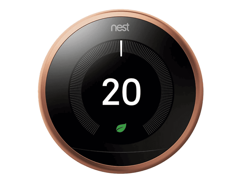 Termostato - Google Nest Learning Thermostat 3RD Generation C, Inteligente, Conexión inalámbrica, Cobre