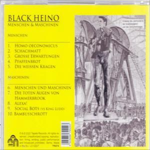 CD-Cover mit gelbem Text. Enthält den Titel „Black Heino“ und eine Trackliste.