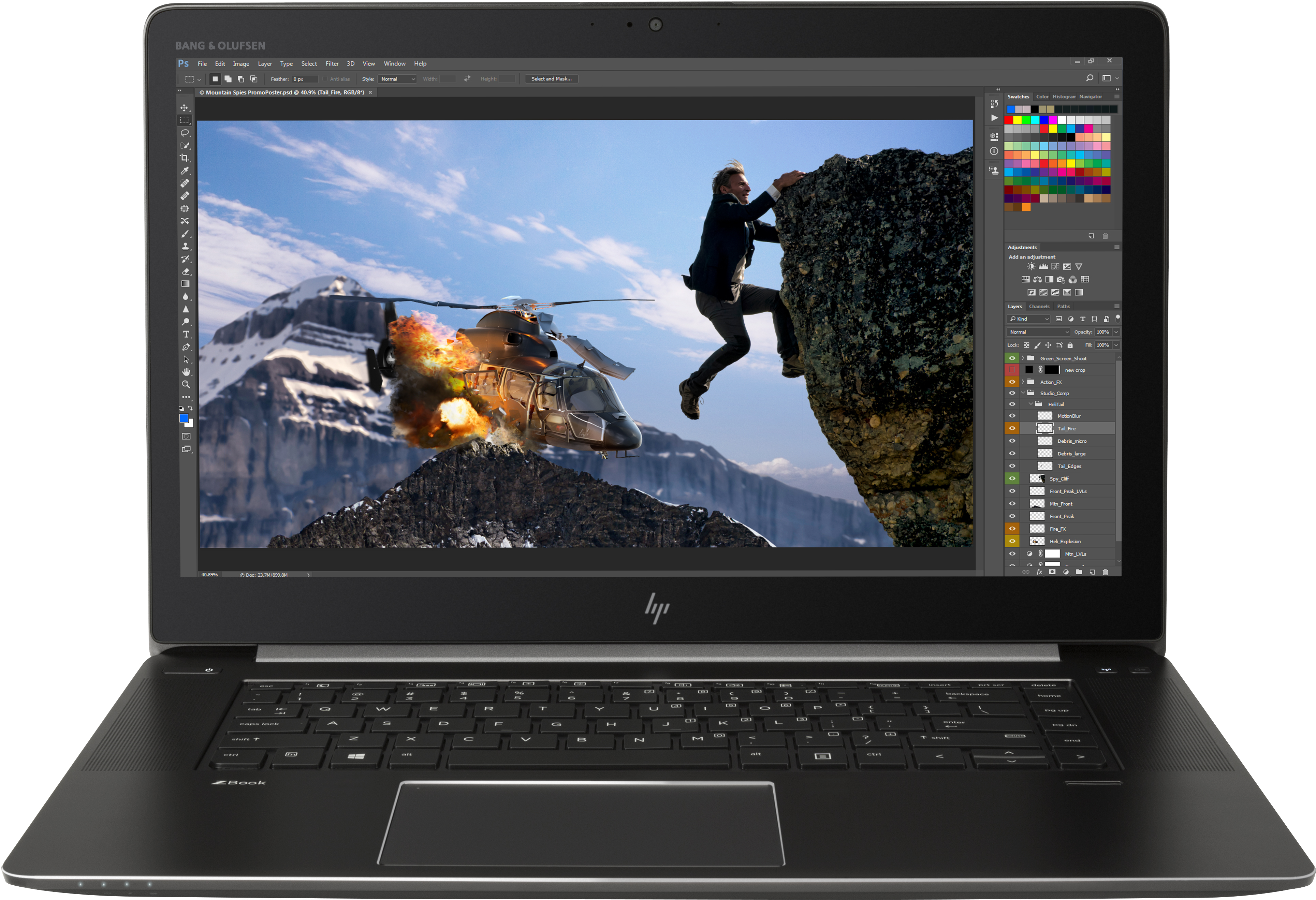 HP - B2B ZBook Studio G4 - 15,6 Zoll - Intel® Core™ i7 i7-7820HQ - 8 GB - 256 GB