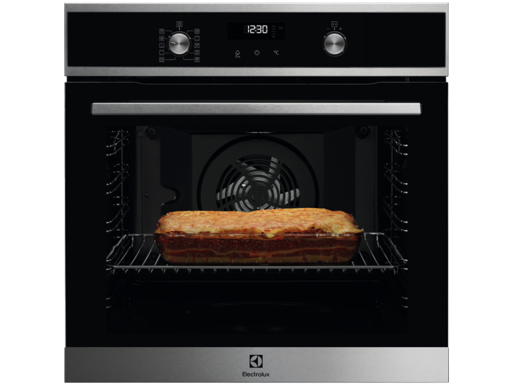 Horno - Electrolux EOF6P60X, 72 L, Multifunción, Pirolítico, SurroundCook®, Display LED, 60 cm, A+, Inox