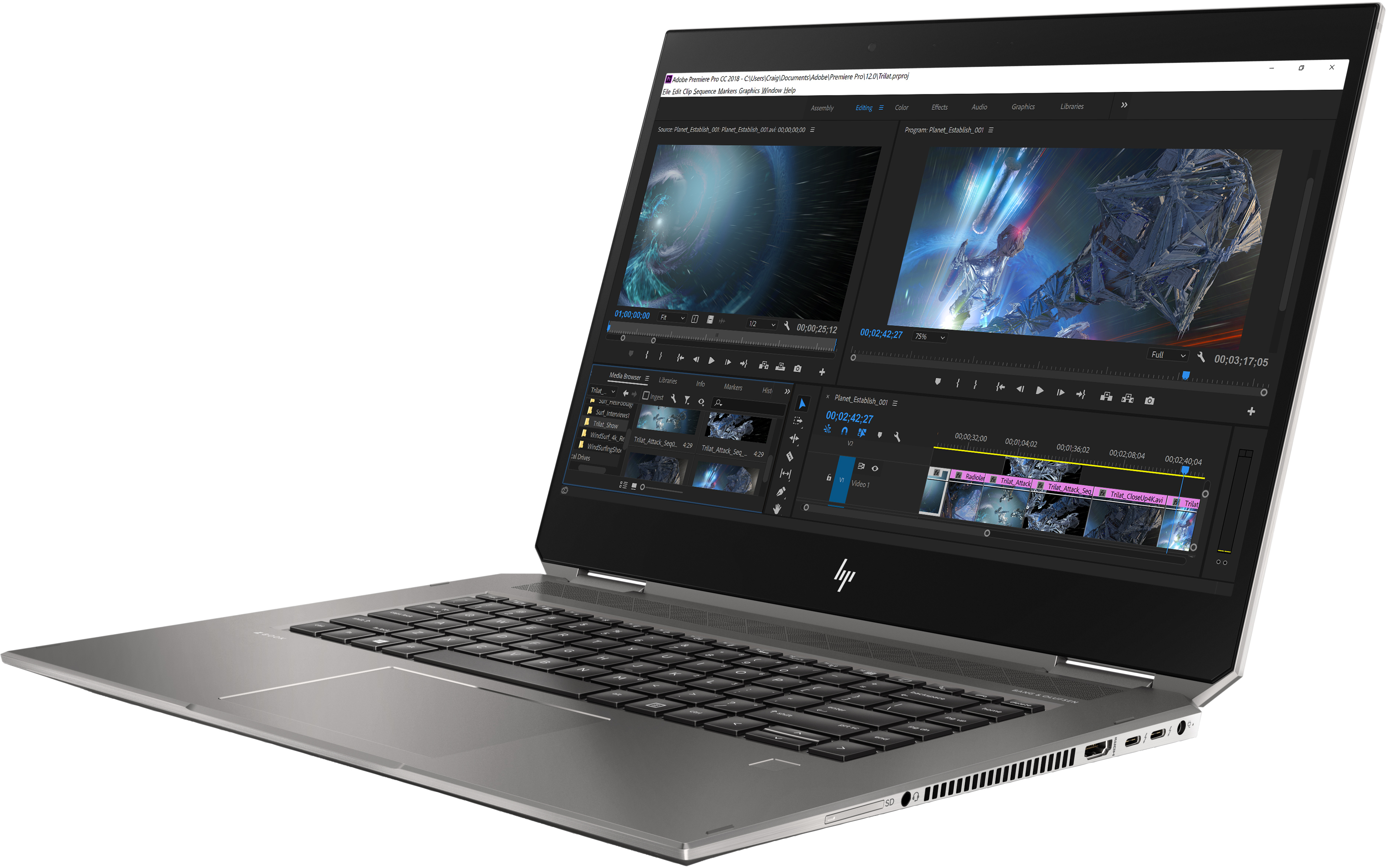HP - B2B ZBook Studio x360 G5 - 15,6 Zoll - Intel® Core™ i7 i7-8850H - 16 GB - 512 GB