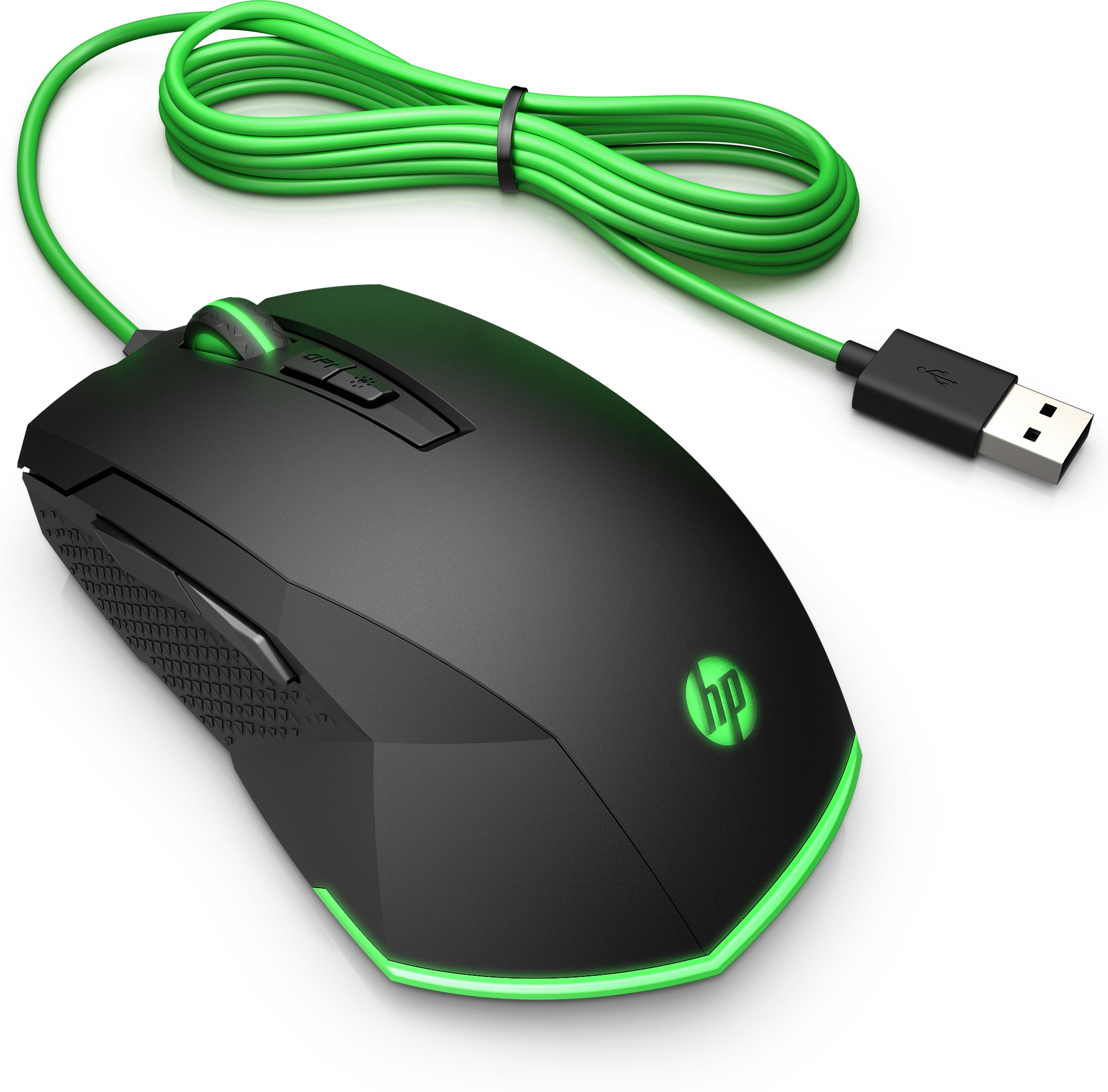 HP Pavilion Gaming 200 Gamingmaus, Schwarz/Grün