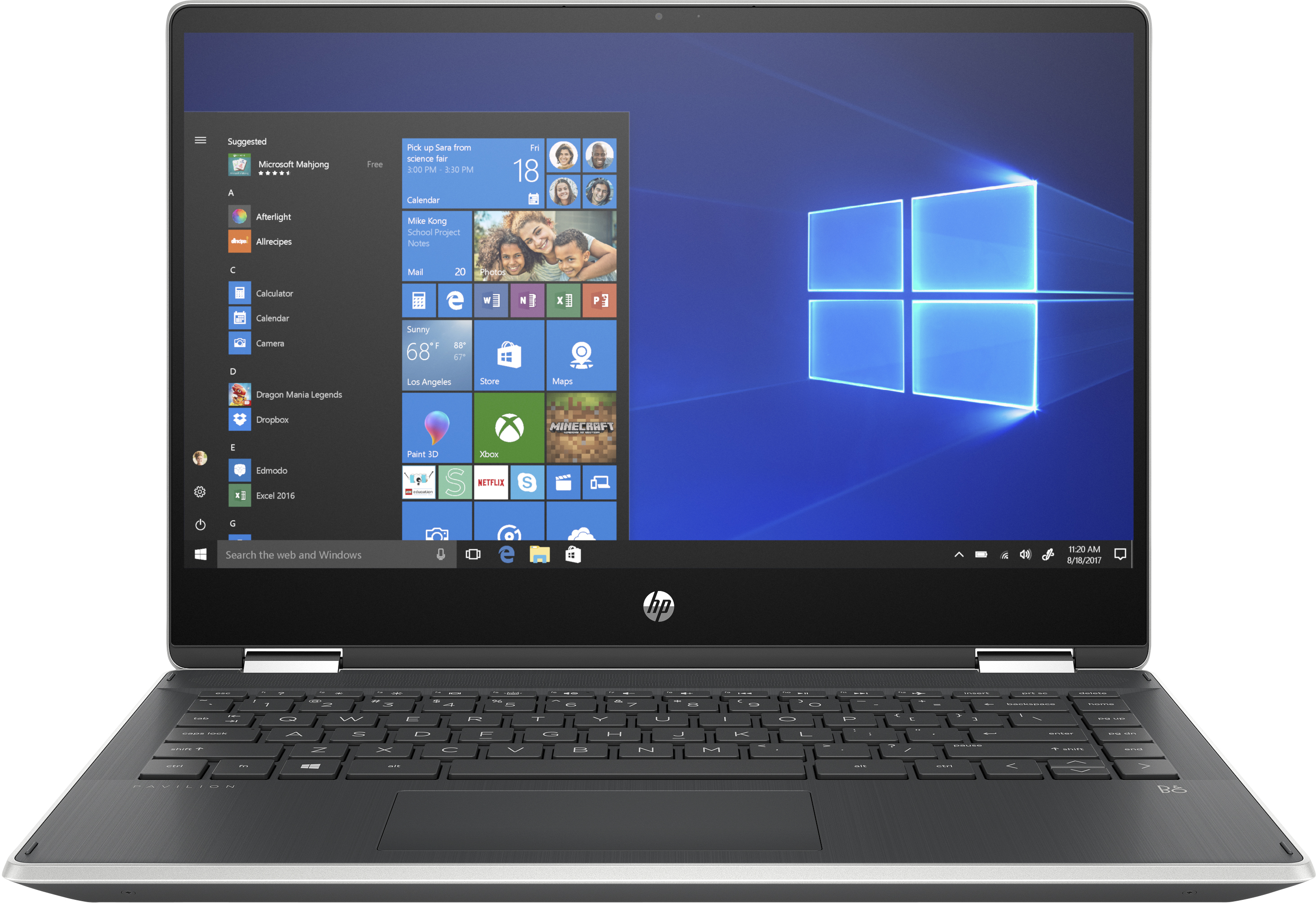 HP Pavilion x360 14-dh0315ng - 14 Zoll - Intel® Core™ i3 i3-8145U - 8 GB - 256 GB - Intel® UHD 620 - Windows 10 Home (32 bit)