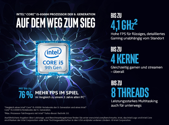 HP Pavilion 17-cd0310ng - 17,3 Zoll - Intel® Core™ i5 i5-9300H - 8 GB - 512 GB - NVIDIA GeForce® GTX 1650 - Windows 10 Home (64 Bit)