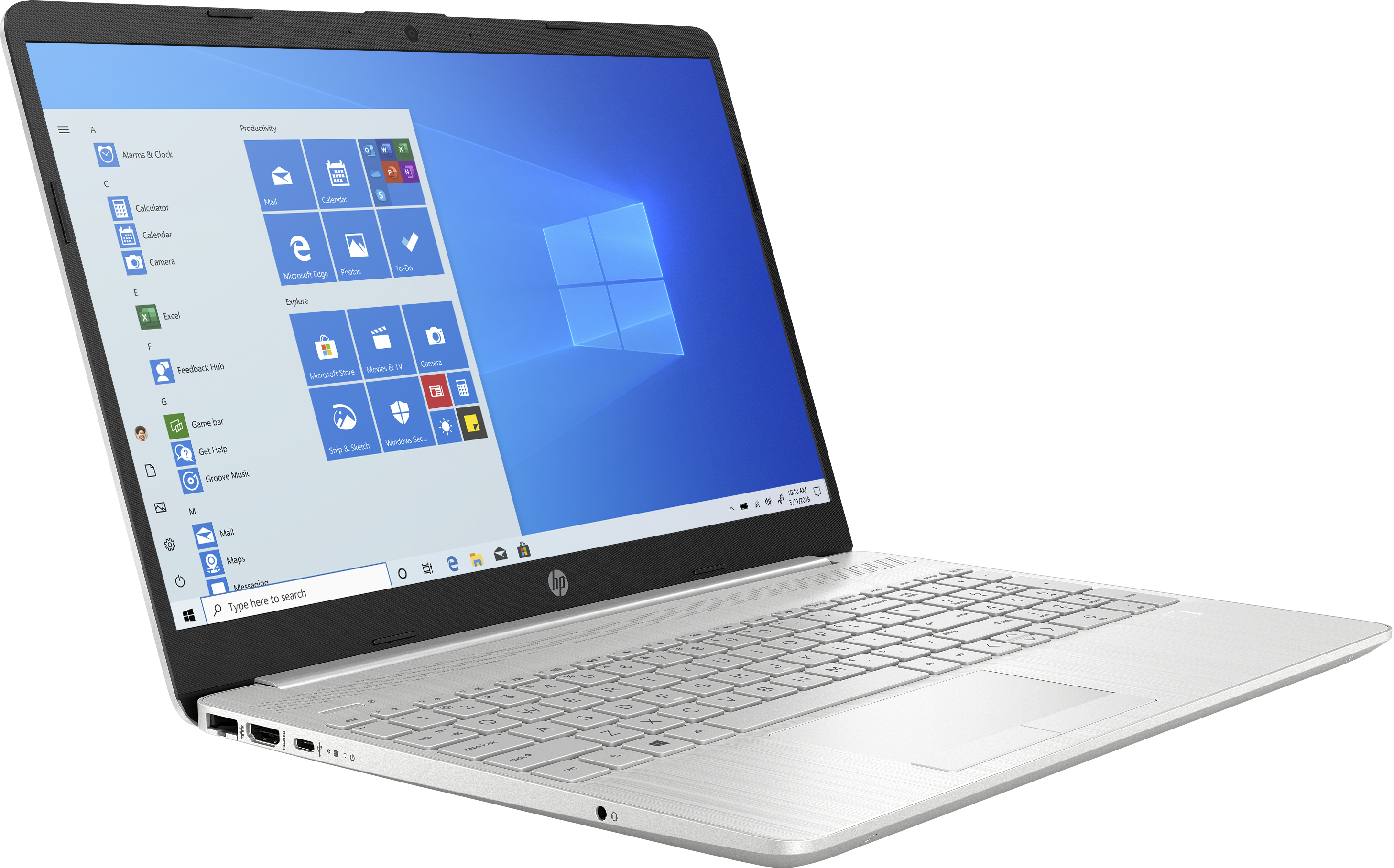 HP 15-dw1356ng, Notebook, SSD, mit 15,6 GB 256 Silber RAM, GB HDD, 1 Prozessor, i5-10210U TB 8 Intel® Zoll Display