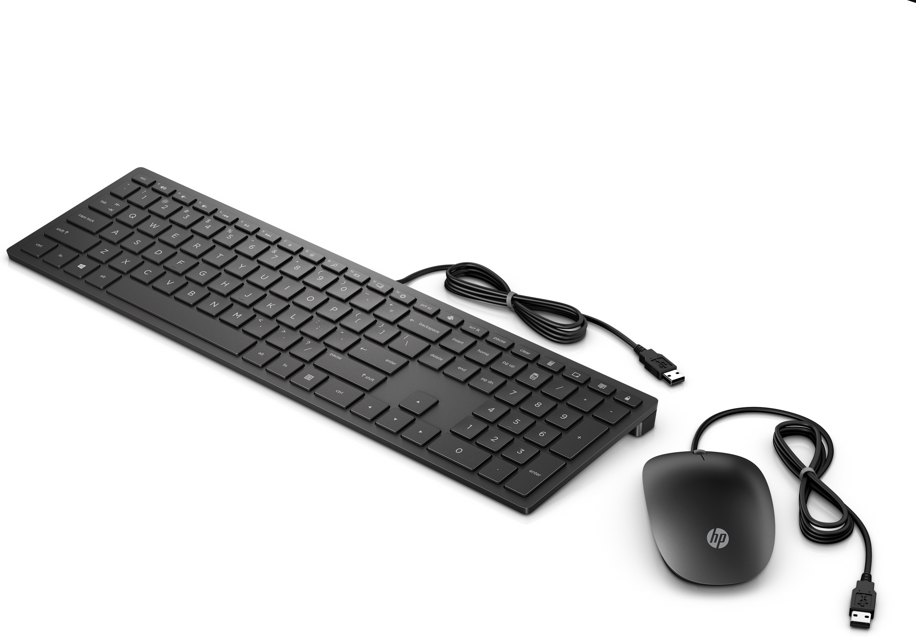 HP Pavilion 400, Tastatur & Maus Set, kabelgebunden, Schwarz