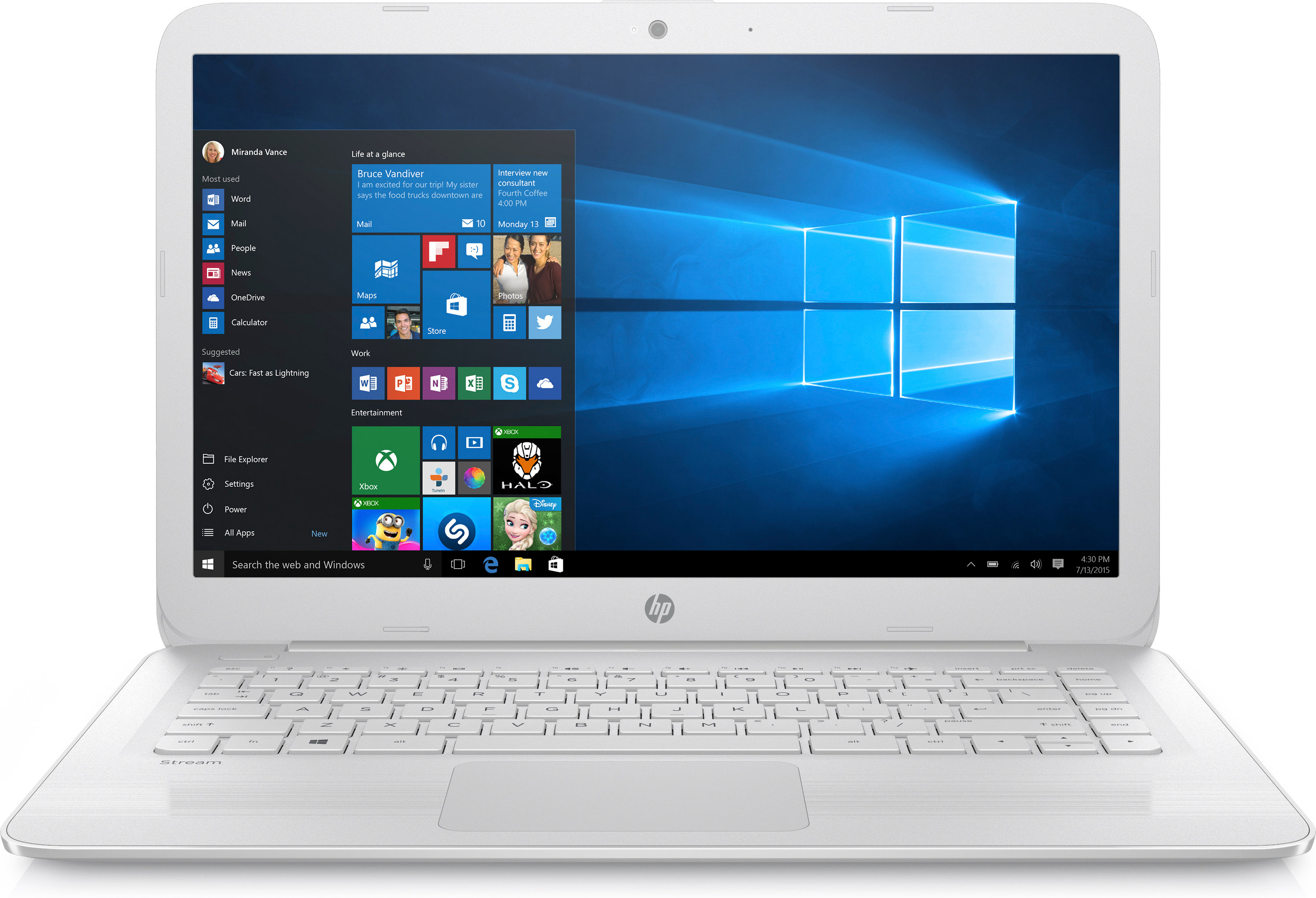 HP Stream 14-ax032ng - 14 Zoll - Intel® Celeron® N3060 - 2 GB - 32 GB - Intel® HD 400 - Windows 10 Home (64 Bit)
